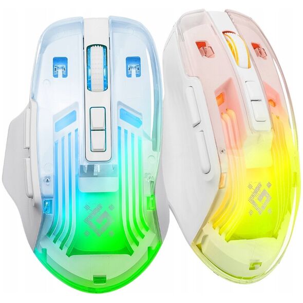 Mysz Defender Mysz bezprzewodowa Defender ASTRO ELITE GM-056 optyczna 3200dpi biała RGB AKUMULATOR 7 przycisków Gaming
