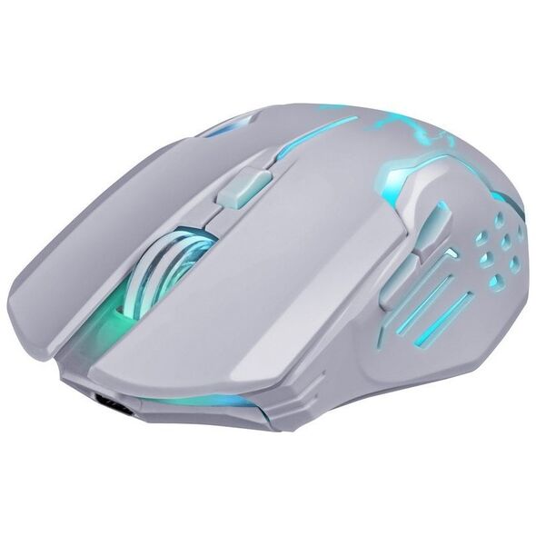 Mysz Defender Mysz bezprzewodowa Defender KATANA GM-511 optyczna 3200dpi biała RGB AKUMULATOR 7 przycisków Gaming bezklikowa silent