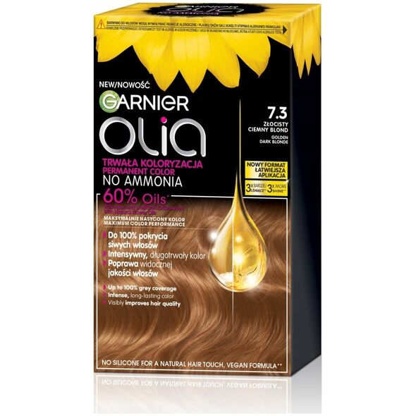 Alkotest GARNIER_Olia farba do włosów 7.3 Golden Dark Blonde
