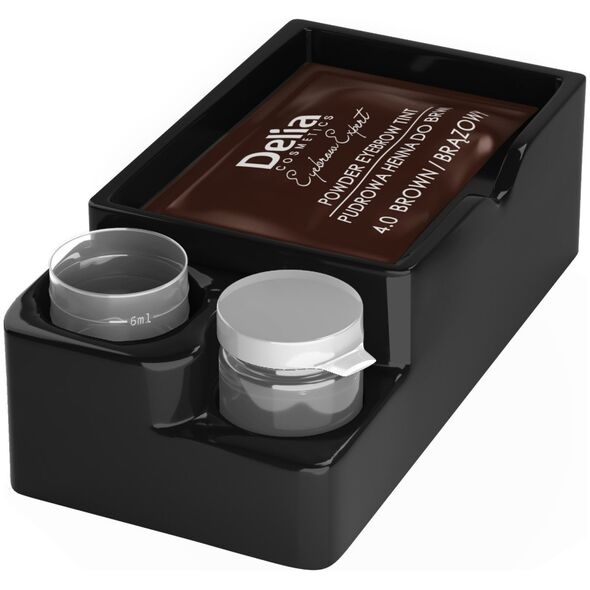 Alkotest DELIA_Pudrowa henna do brwi 3.1 Czarny Brąz 4g