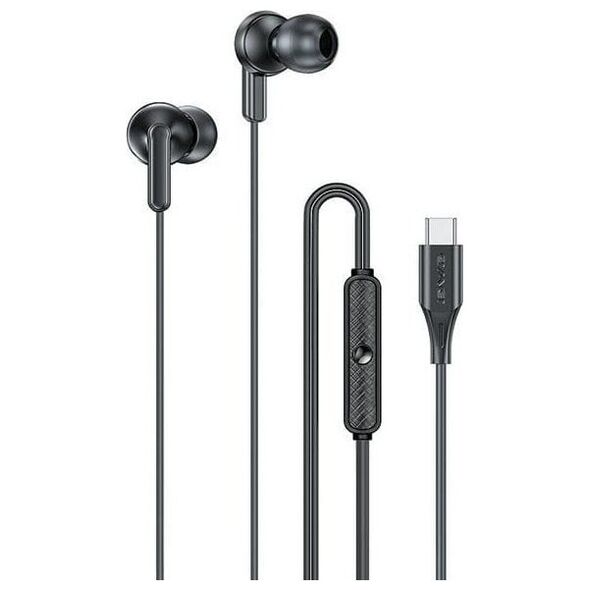 Słuchawki Awei AWEI słuchawki stereo PC-25T USB-C czarny/black