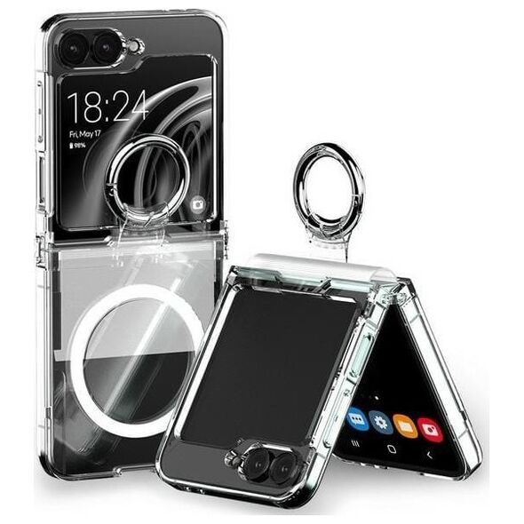 Mercury Mercury etui MagSafe Pro Ring Flip6 F741 przezroczyste/clear