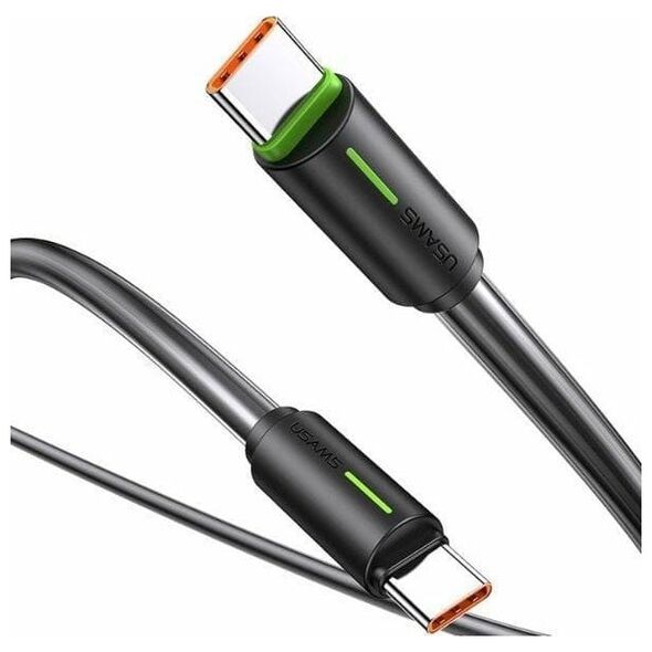 Kabel USB Usams USAMS Kabel USB-C/USB-C 1m SJ734 60W czarny/black  YU Series SJ734USB01 (US-SJ734)