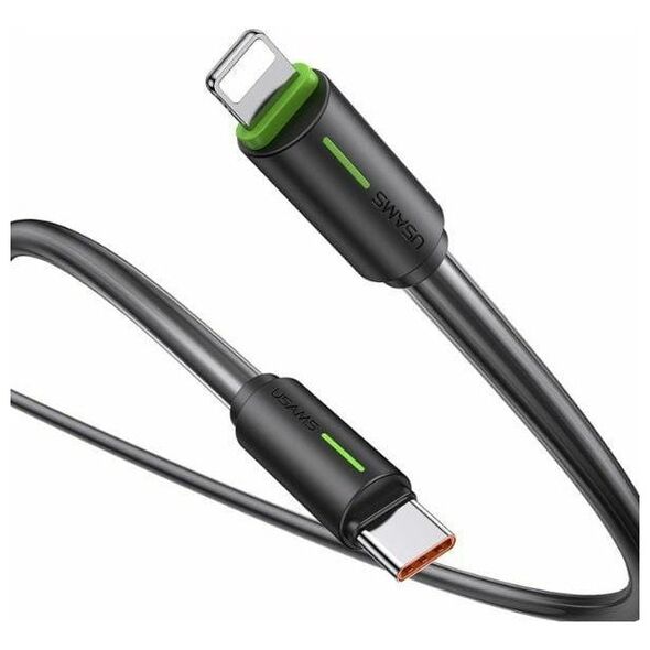 Kabel USB Usams USAMS Kabel USB-C/Lightning 1m SJ735 30W czarny/black YU Series SJ735USB01 (US-SJ735)
