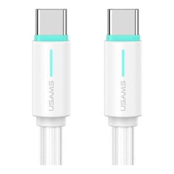 Kabel USB Usams USAMS Kabel USB-C/USB-C 1m SJ734 60W biały/white YU Series SJ734USB02 (US-SJ734)