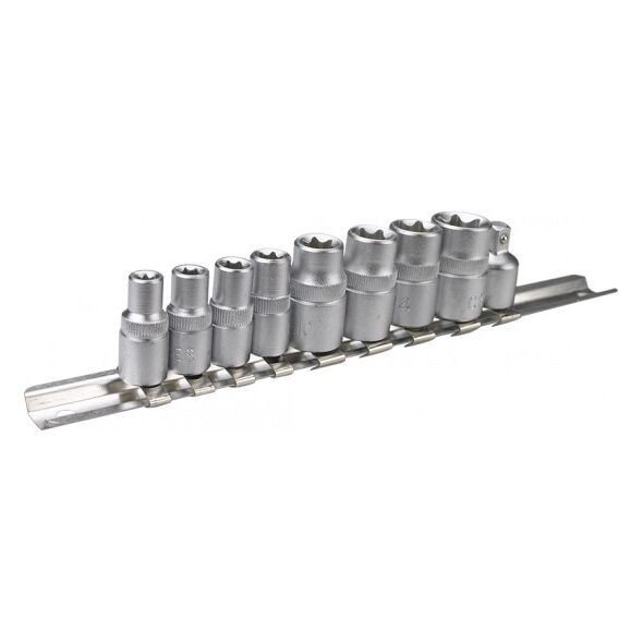 Topex Zestaw nasadek Torx 1/4" 3/8" E5-E16 10szt. (39D375)