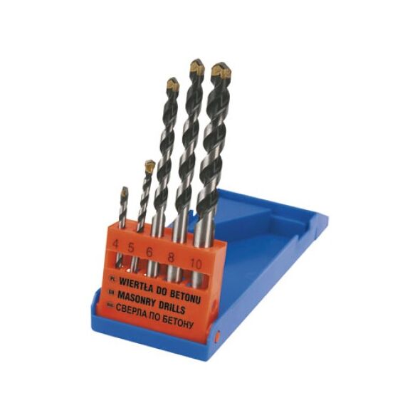 Wiertło Topex do betonu walcowe 4 5 6 10 8mm zestaw (60H300)