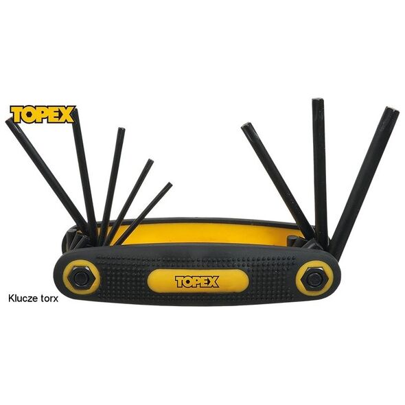 Topex Zestaw kluczy trzpieniowych torx wielofunkcyjne T9-T40 8szt. (35D959)