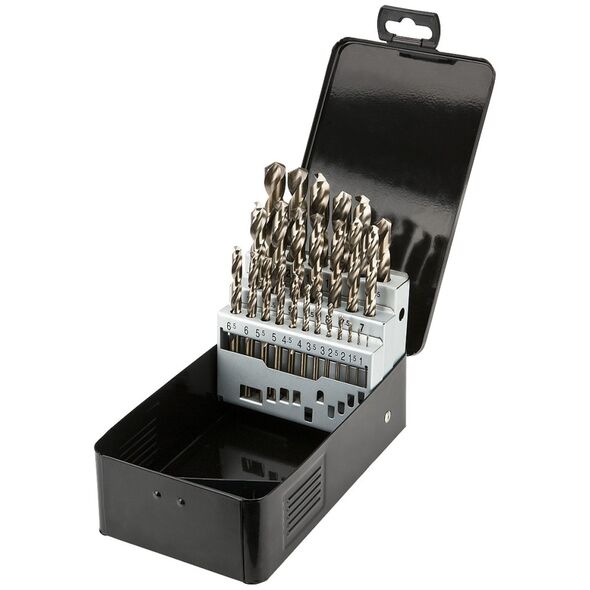 Wiertło Graphite do metalu kobaltowe walcowe1,5 2 7 4,5 4 5,5 5 1 3 2,5 3,5 6 10 10,5 11 11,5 12 12,5 13 6,5 7,5 8 8,5 9 9,5 zestaw (57H090)
