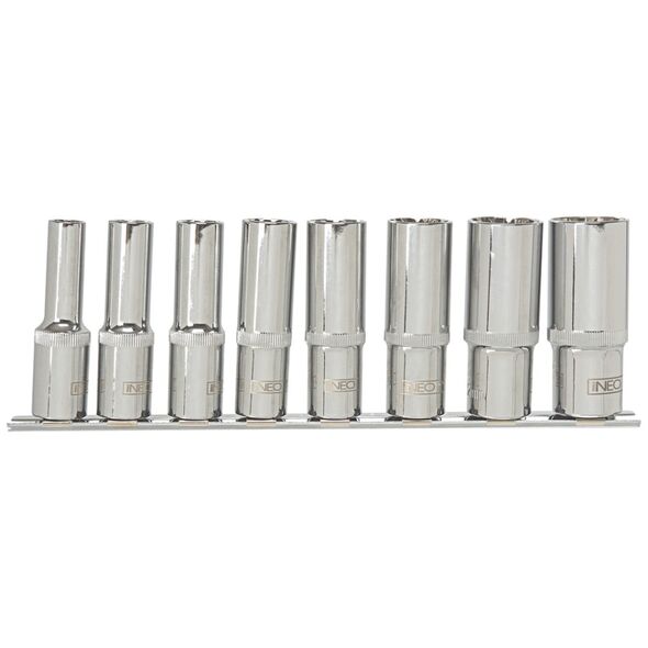 Neo Zestaw nasadek spline 1/2" 10-24mm długich 8szt. (08-650)