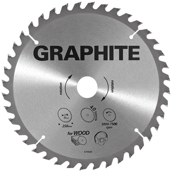 Graphite Tarcza do pilarki widiowa 255x30mm 40 zębów 57H686