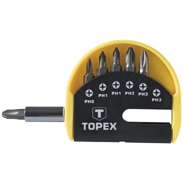 Topex Końcówki wkrętakowe z uchwytem 7szt. - 39D351