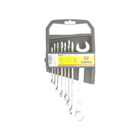 Topex Zestaw kluczy płasko-oczkowych 6-19mm 8szt. (35D374)