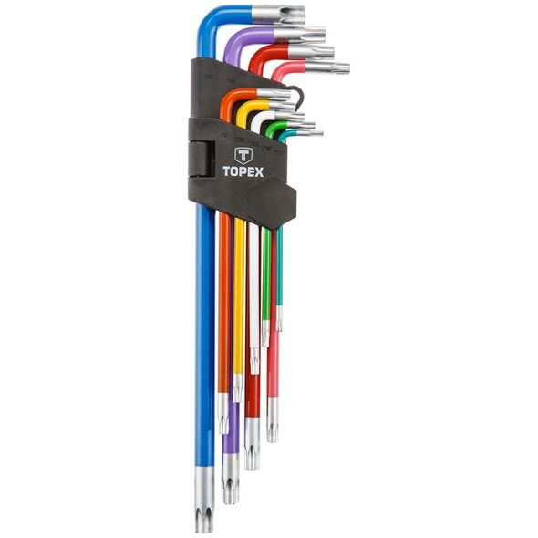 Topex Zestaw kluczy trzpieniowych torx typ L T10-T50 9szt. (35D969)