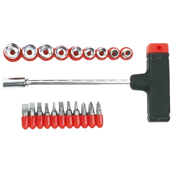 Top Tools Końcówki wkrętakowe i nasadki + uchwyt 21szt. - 39D385