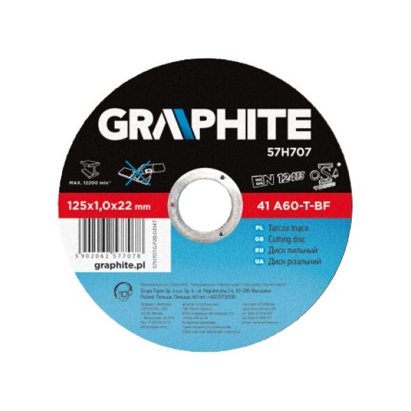 Graphite Tarcza tnąca do metalu 115x2.5x22.2 mm 41 A30-T-BF (57H706)