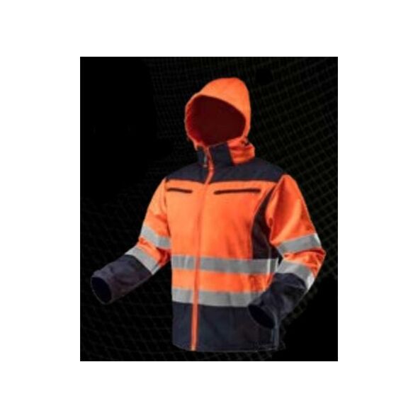 Neo Kurtka robocza ostrzegawcza softshell z kapturem pomarańczowa rozmiar S (81-701-S)