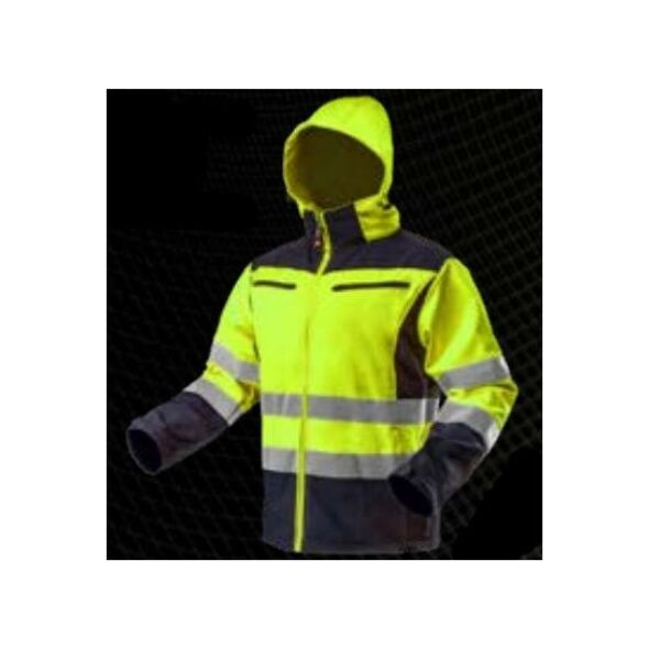 Neo Kurtka robocza ostrzegawcza softshell z kapturem żółta rozmiar XXXL (81-700-XXXL)