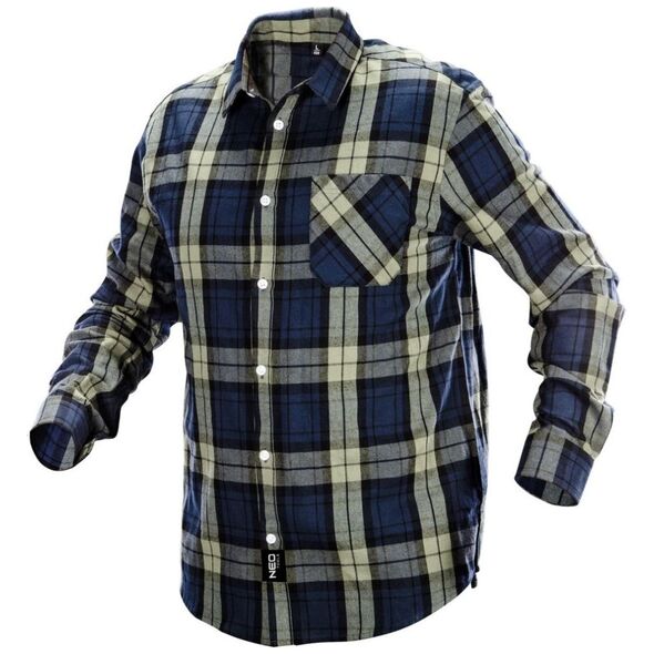 Neo Koszula flanelowa (Koszula flanelowa granatowo-oliwkowo-czarna, rozmiar XXL)