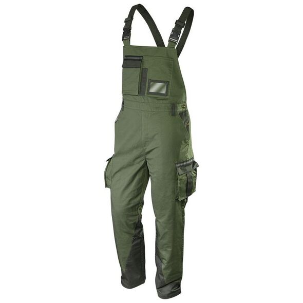 Neo Spodnie robocze na szelkach (Ogrodniczki robocze CAMO olive, rozmiar S)