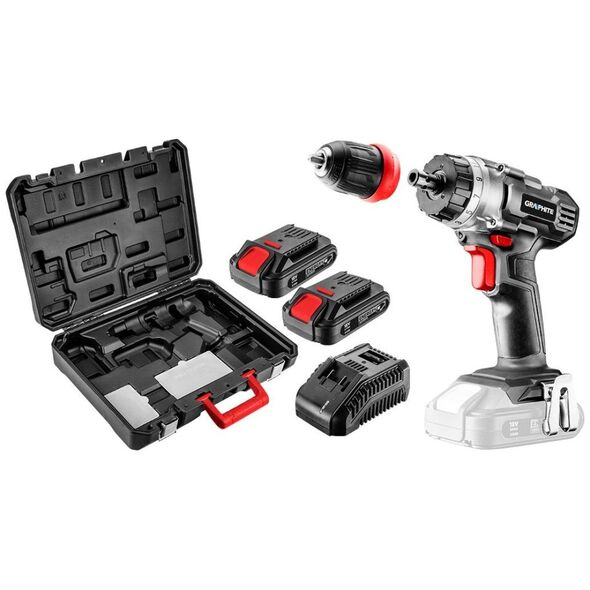 Wiertarko-wkrętarka Graphite 58G022-SET2 18 V 2 x akumulator 2 Ah