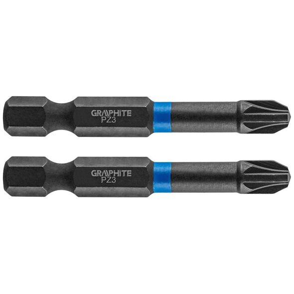 Graphite Końcówka wkrętakowa (Bity udarowe PZ3 x 50 mm, 2 szt.)