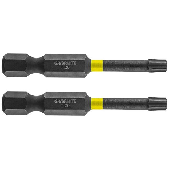 Graphite Końcówka wkrętakowa (Bity udarowe TX20 x 50 mm, 2 szt.)