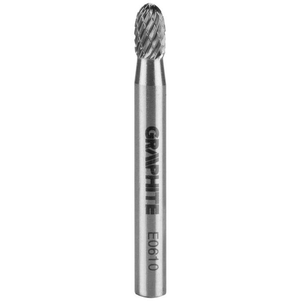 Graphite FREZ DO METALU HM TYP E (OWALNY) 6 X 10 MM TRZPIEŃ 6 X 45 MM 55H363 GRAPHITE