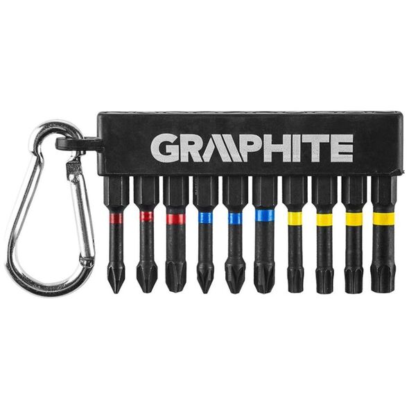 Graphite ZESTAW BITÓW UDAROWYCH 10 SZT. 56H562 GRAPHITE