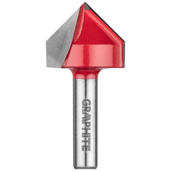 Graphite Frez do rowków typu V, HM, 25.4 x 25.4 mm, trzpień 8 mm (56H210)