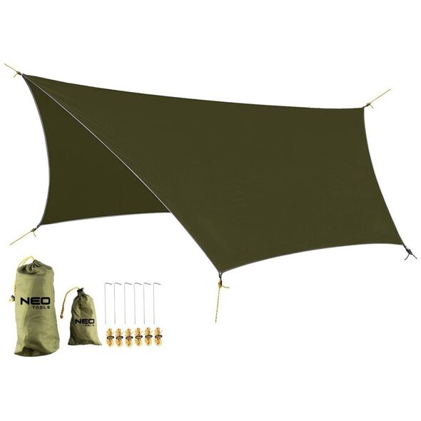 Plandeka Neo Tarp wodoodporny 360 x 290 cm 210T PU3000