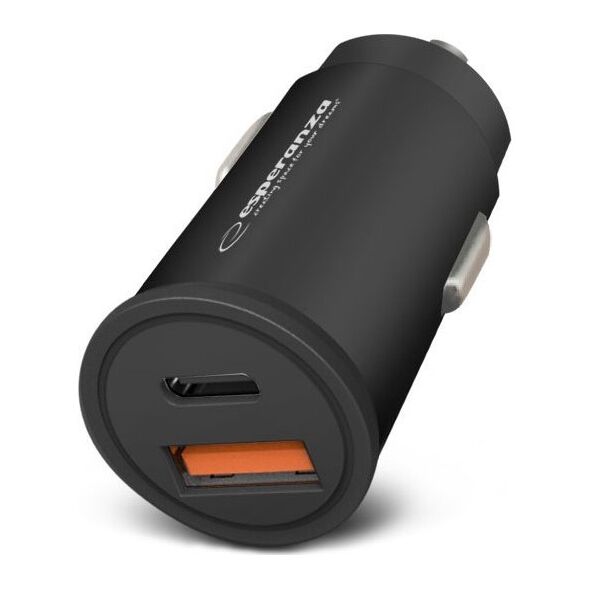 Ładowarka Esperanza EZC111K Esperanza ładowarka samochodowa 20w usb-c pd 20w / usb-a qc 3.0 18w