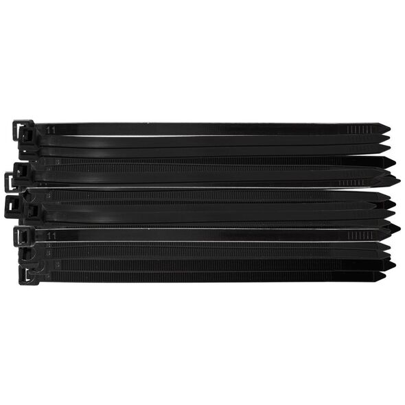 Neo Opaski zaciskowe EXTREME 7.6 × 200 mm, czarne, 50 szt.
