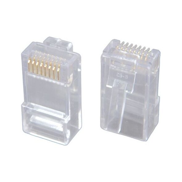 Solarix modular plug 8p8c CAT6 folded, unshielded, for wire KRJ45/6SLD-100