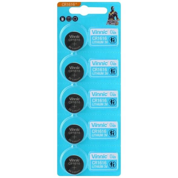 Vinnic VINNIC BATERIA LITOWA GUZIKOWA CR1616 BLISTER 5 SZTUK CR1616
