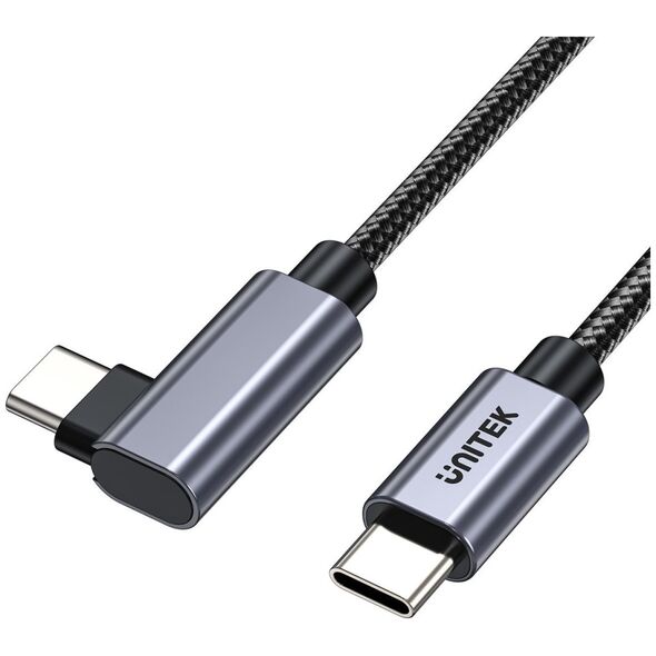 Kabel USB Unitek USB-C - USB-C 1 m Czarno-srebrny (C14123BK-1M)