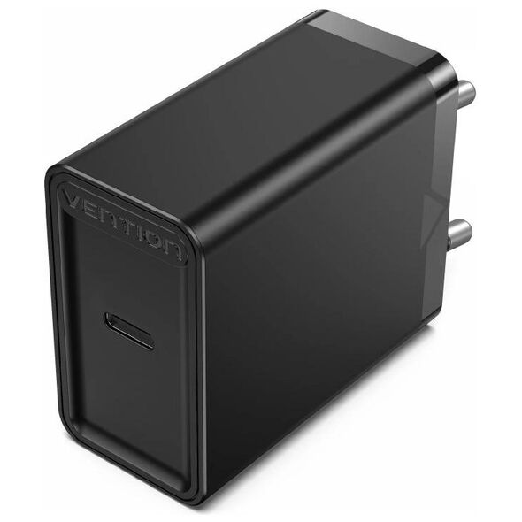 VENTION USB-C Wall Charger (20W) EU Black (FADB0-EU) (VENFADB0-EU) έως 12 άτοκες Δόσεις