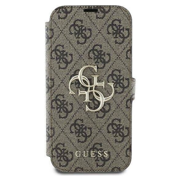 Original Case IPHONE 16 PLUS Guess Book 4G Metal Logo (GUBKP16M4GMGBR) brown 3666339346171