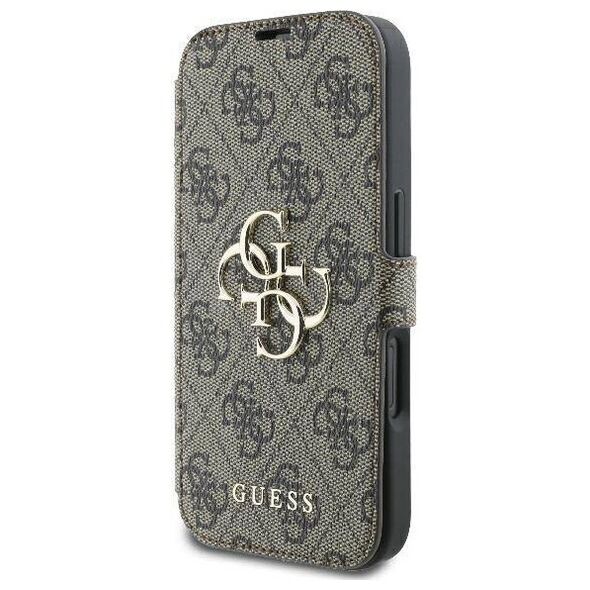 Original Case IPHONE 16 Guess Book 4G Metal Logo (GUBKP16S4GMGBR) brown 3666339346164