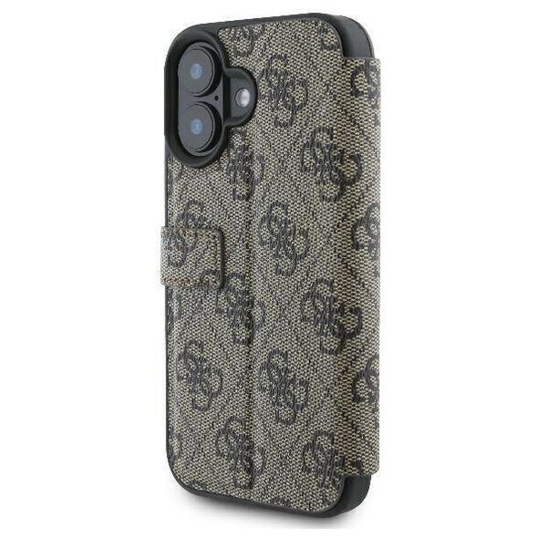 Original Case IPHONE 16 Guess Book 4G Metal Logo (GUBKP16S4GMGBR) brown 3666339346164