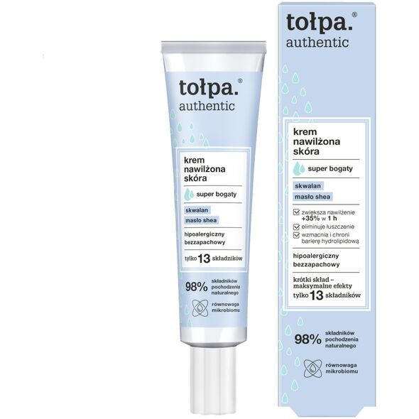 Alkotest TOŁPA_Authentic bogaty krem nawilżający Skwalan, Masło Shea 40ml