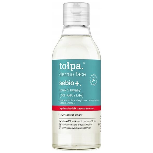 Alkotest TOŁPA_Dermo Face Sebio+ tonik do twarzy AHA + LHA 200ml