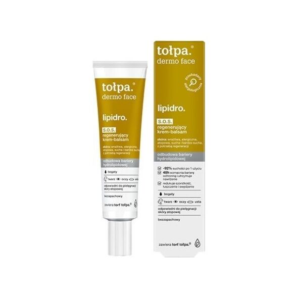 Alkotest TOŁPA_Dermo Face Lipidro bogaty regenerujący krem-balsam S.O.S. na twarz,oczy i usta 40ml