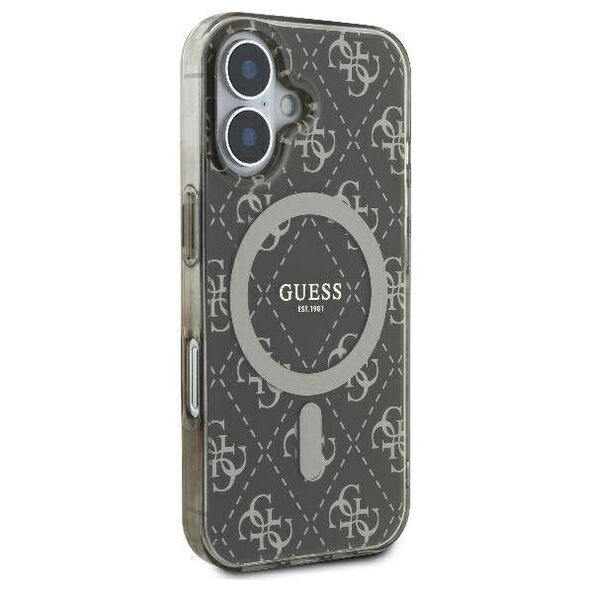 Original Case IPHONE 16 PLUS Guess Hardcase IML 4G Background MagSafe (GUHMP16MH4DTEW) brown 3666339301712