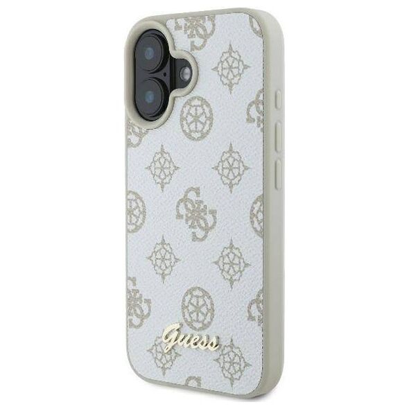 Original Case IPHONE 16 Guess Hardcase Peony Script Logo MagSafe (GUHMP16SPGPYSH) white 3666339345563