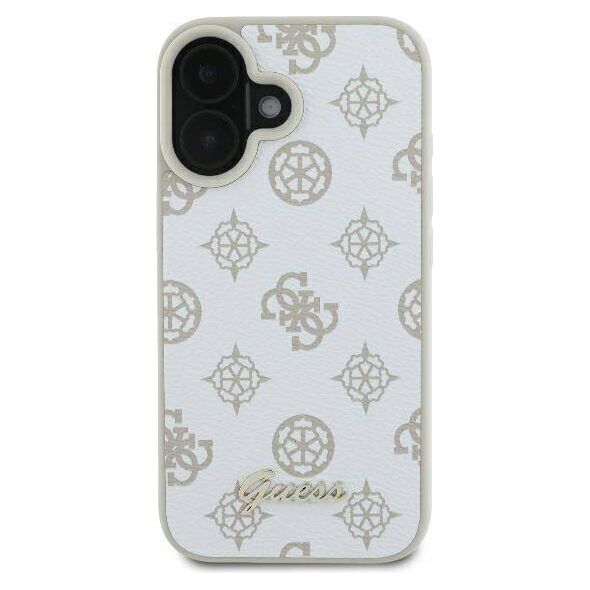 Original Case IPHONE 16 Guess Hardcase Peony Script Logo MagSafe (GUHMP16SPGPYSH) white 3666339345563