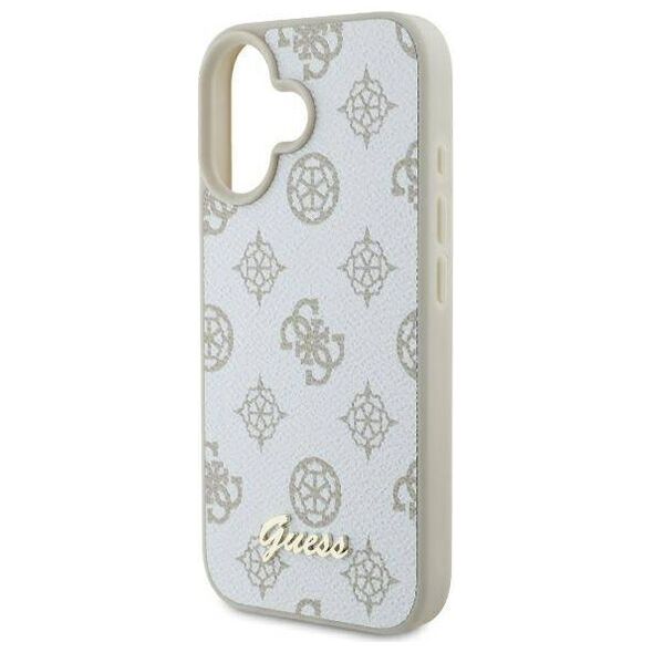 Original Case IPHONE 16 Guess Hardcase Peony Script Logo MagSafe (GUHMP16SPGPYSH) white 3666339345563