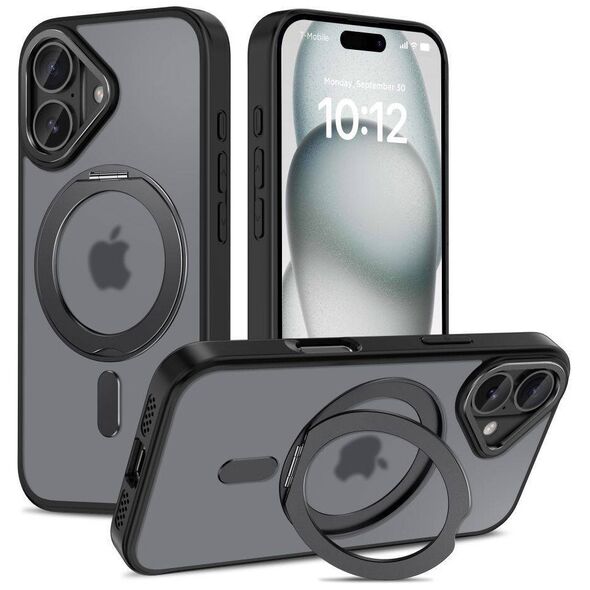 Case IPHONE 16 Tech-Protect MagRing MagSafe Matte black 5906302311545