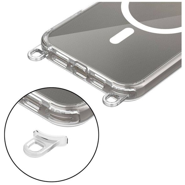 Case IPHONE 16 PRO MAX Tech-Protect Flexair Chain MagSafe Black & Taupe transparent 5906302311736