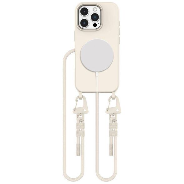 Case IPHONE 16 PRO Tech-Protect Magnecklace MagSafe Latte beige 5906302311941